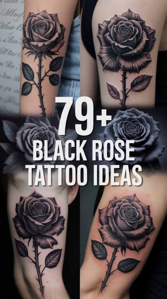 Black Rose Tattoo Ideas