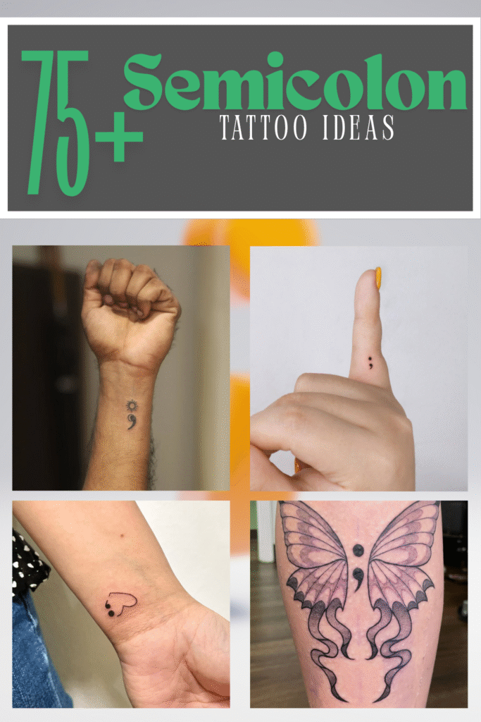Semicolon Tattoo Ideas