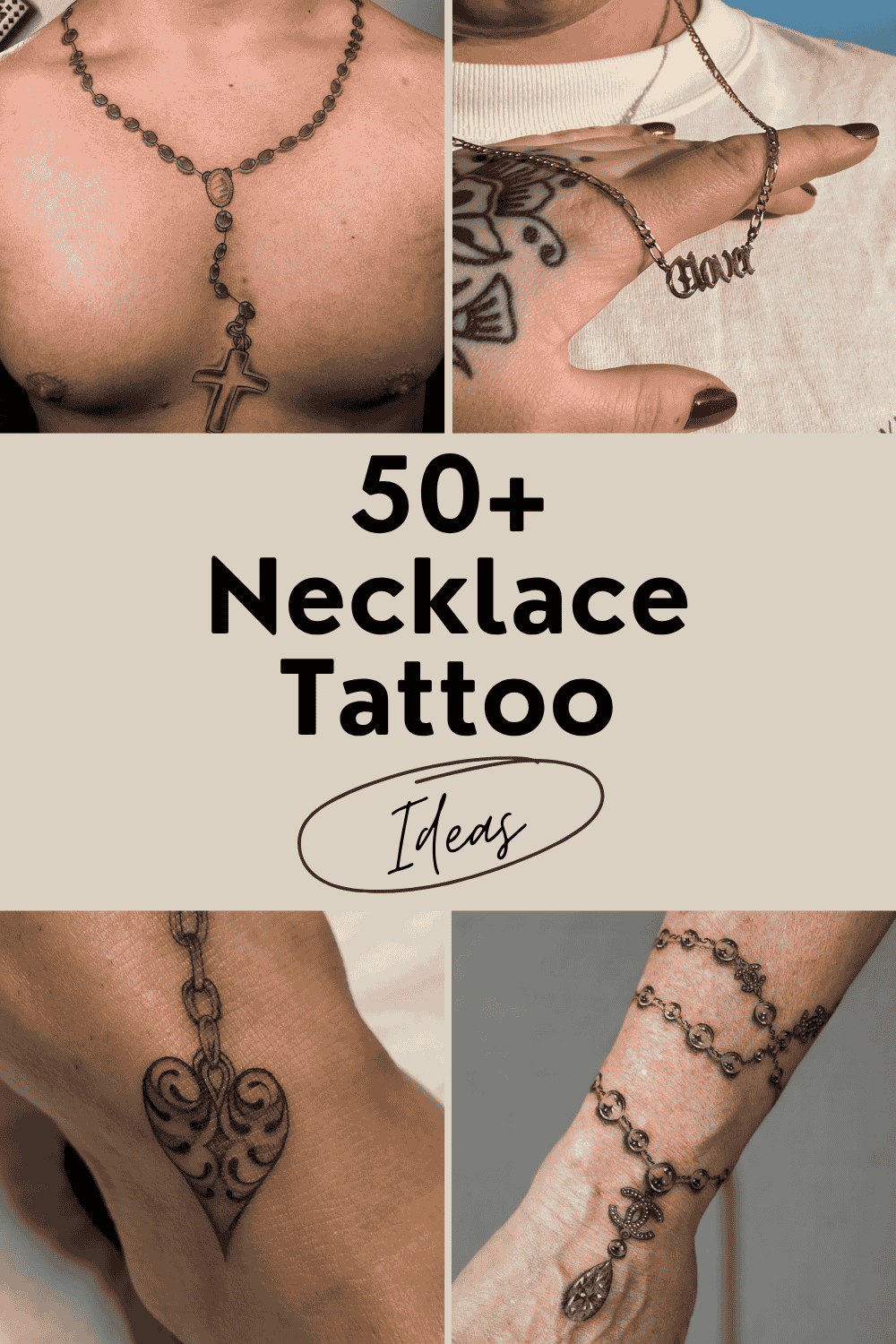Necklace Tattoo Ideas – Elegant Designs for the Neck