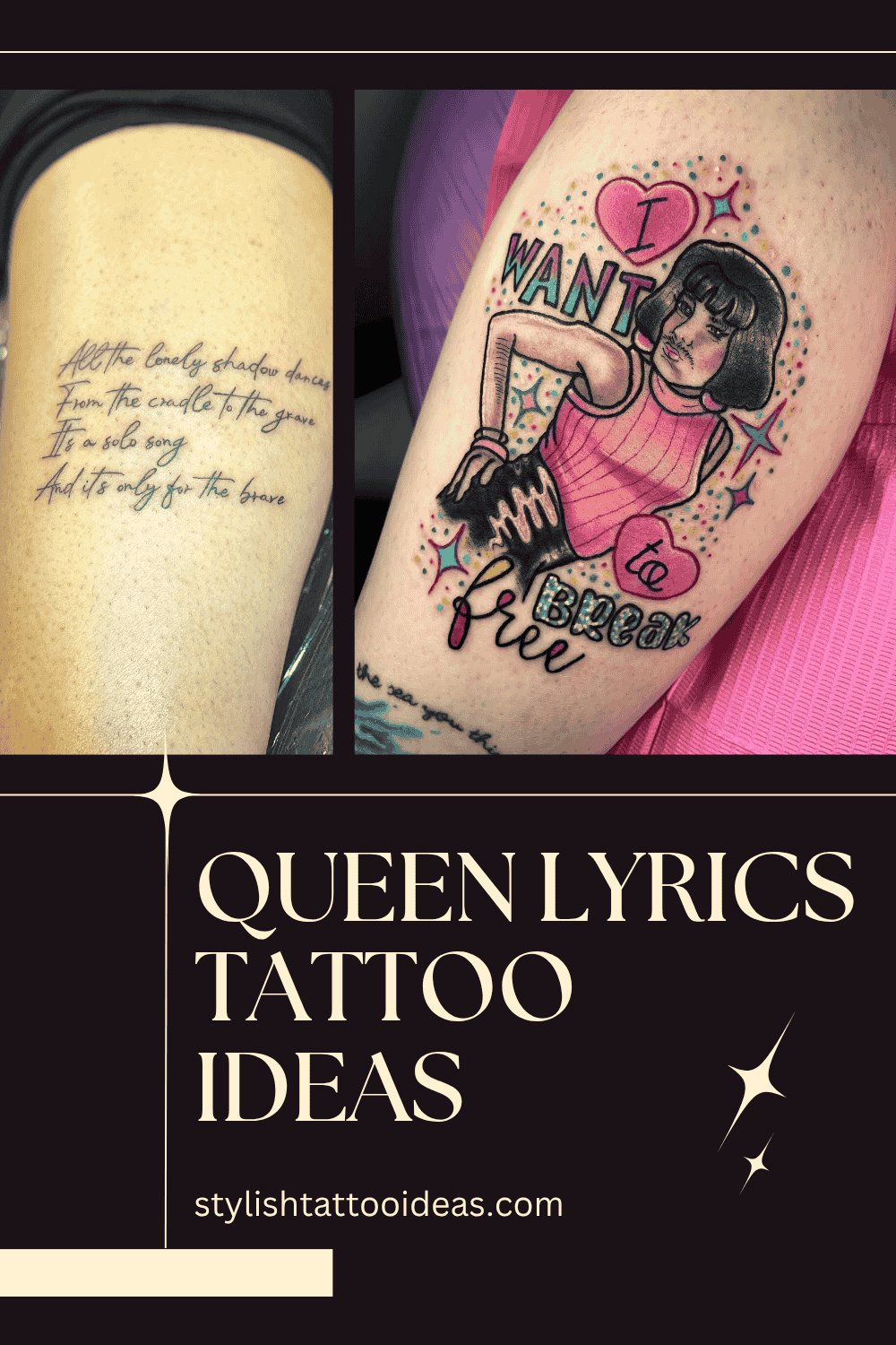 Queen Lyrics Tattoo Ideas – Music Meets Ink Art