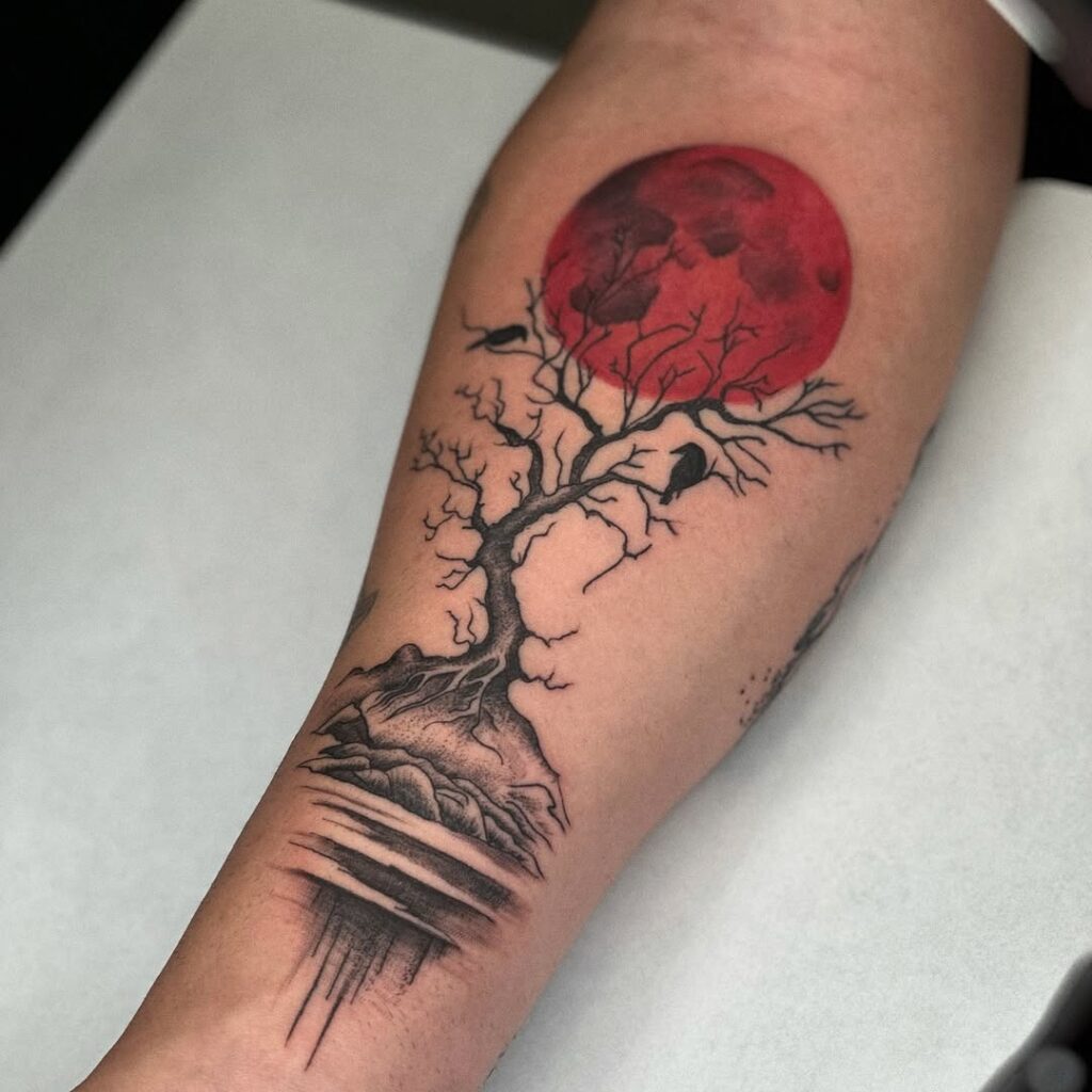 Red Moon Tattoo Ideas