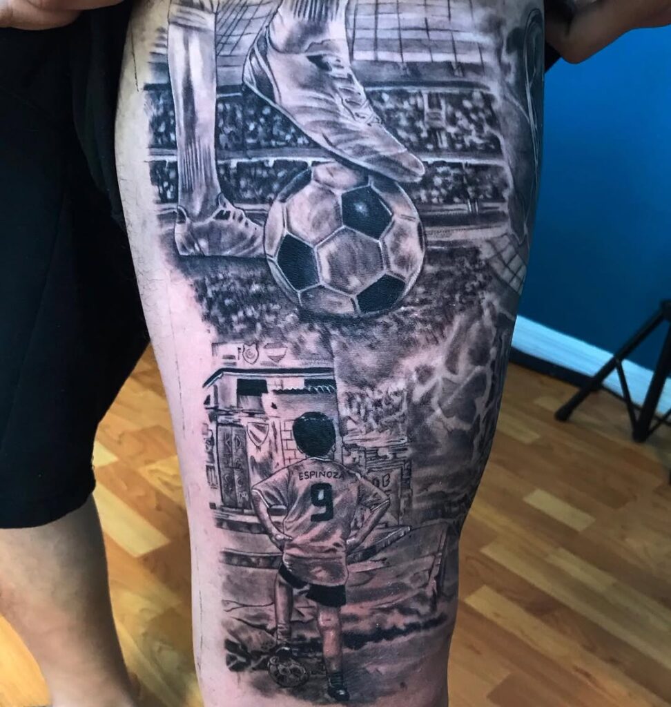 Soccer Leg Tattoo Ideas