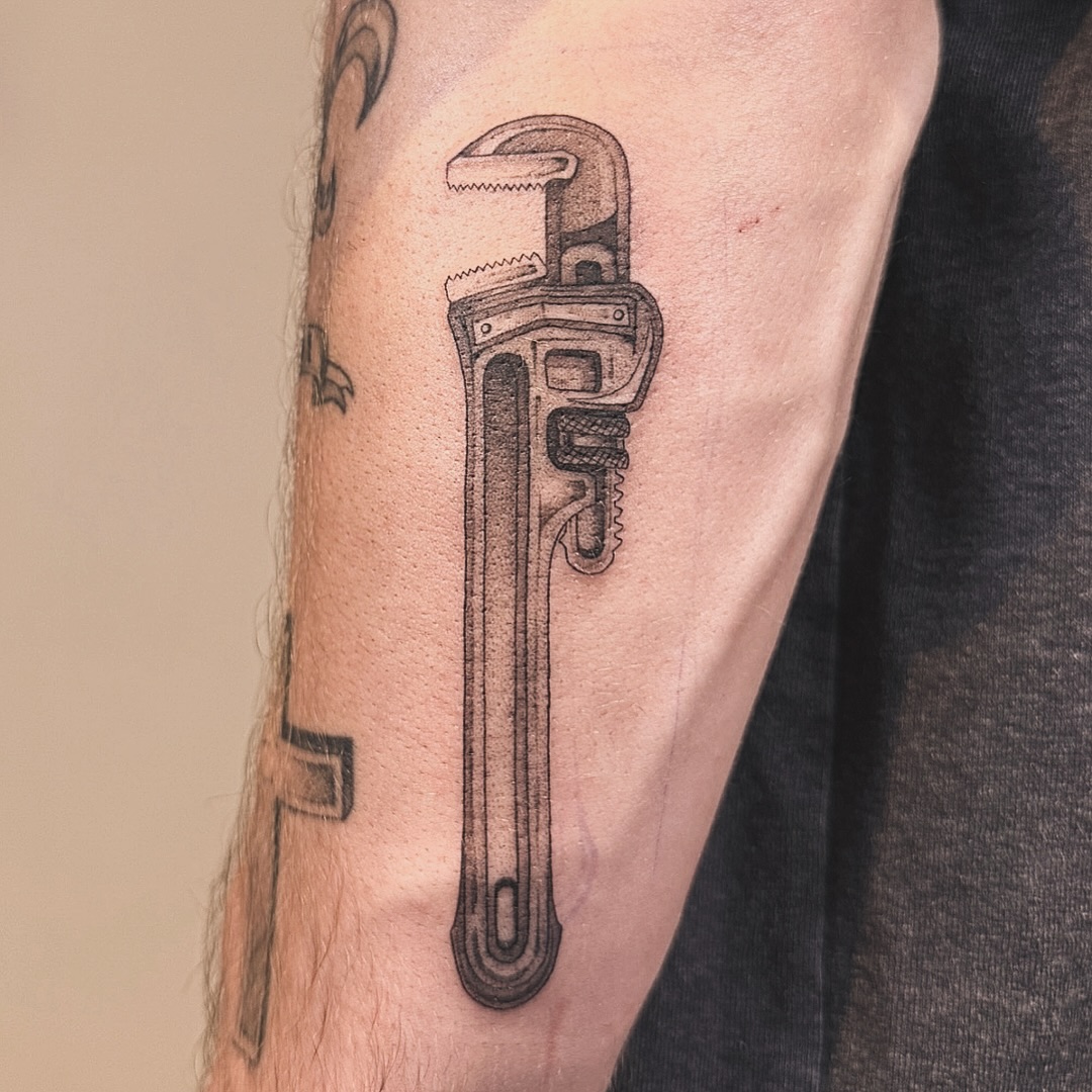 Pipe Wrench Tattoo Ideas