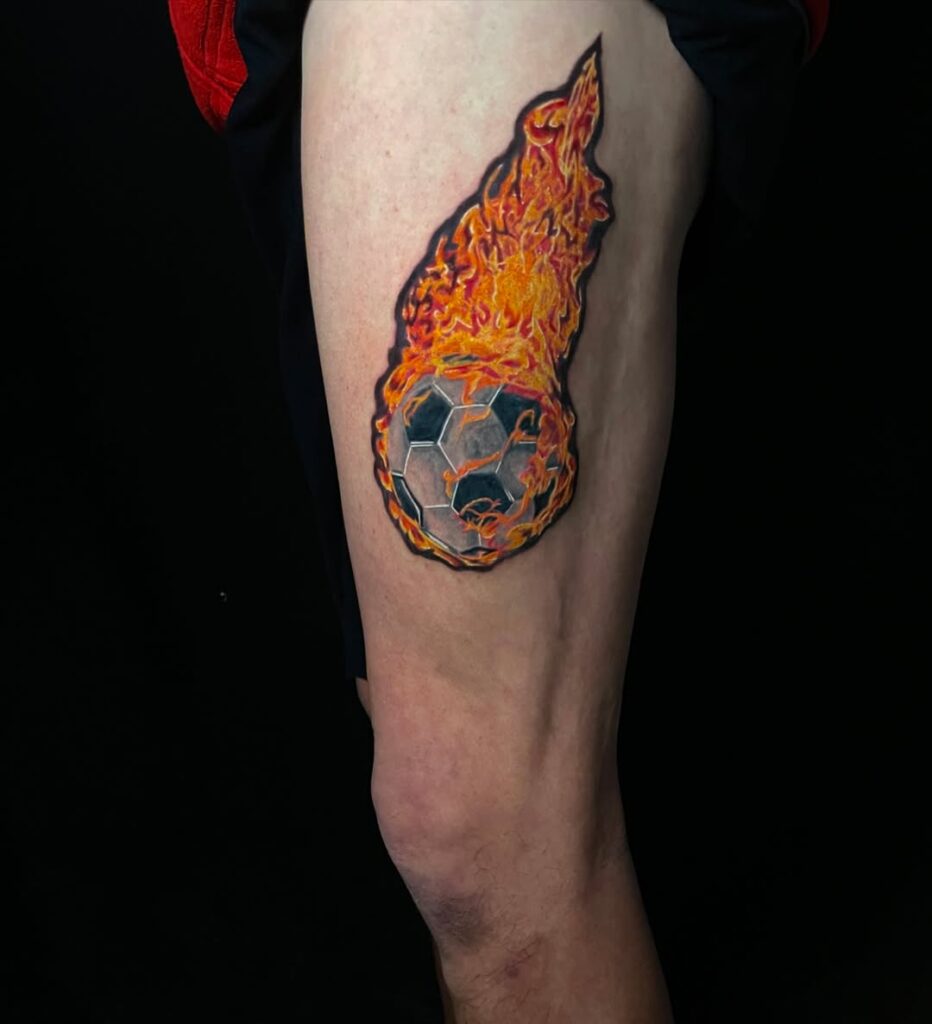 Soccer Leg Tattoo Ideas