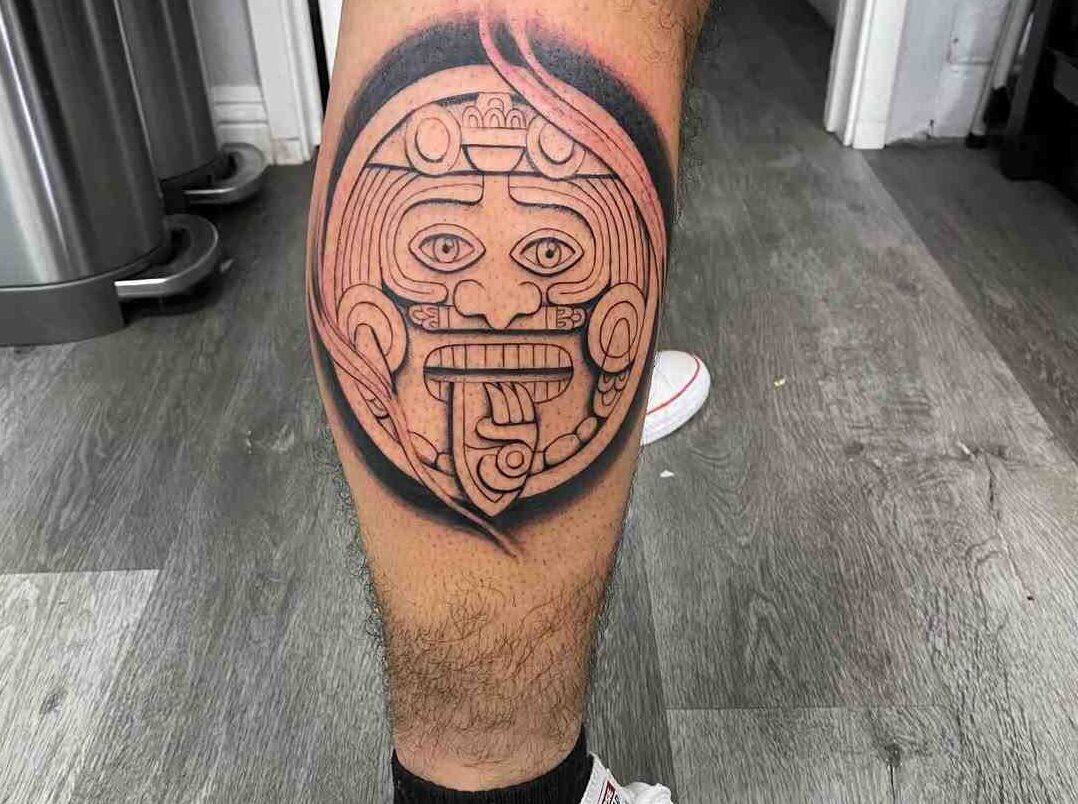 Aztec Leg Tattoo Ideas