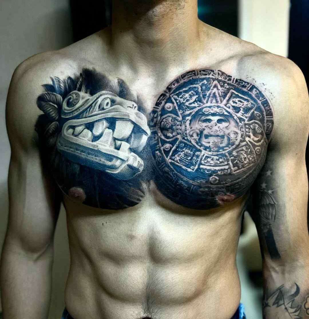 aztec chest Tattoo Ideas