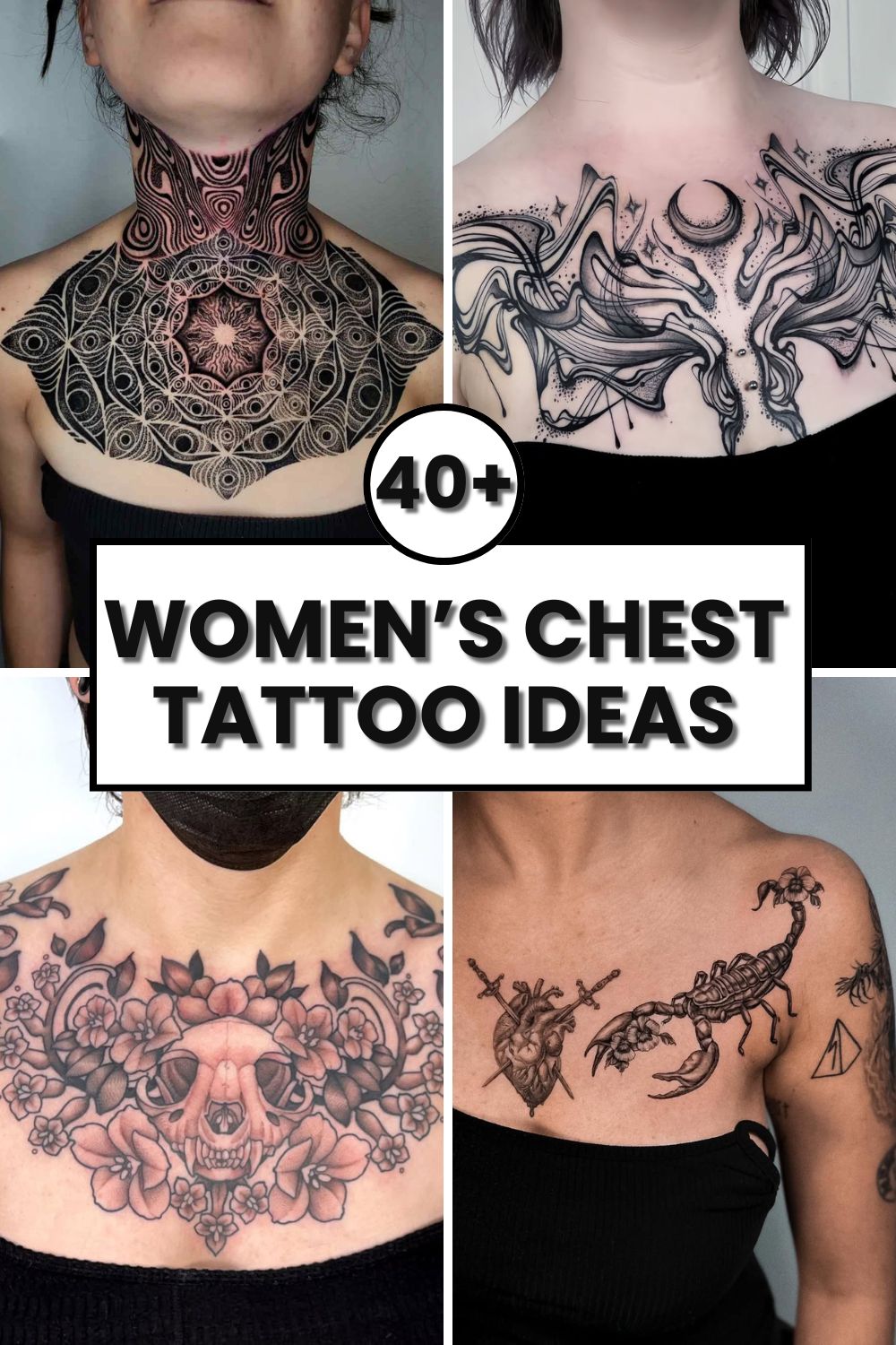 Women’s Chest Tattoo Ideas
